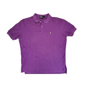 Polo Ralph Lauren Men's Purple Short Sleeve‎ Classic Fit Polo Shirt Size L